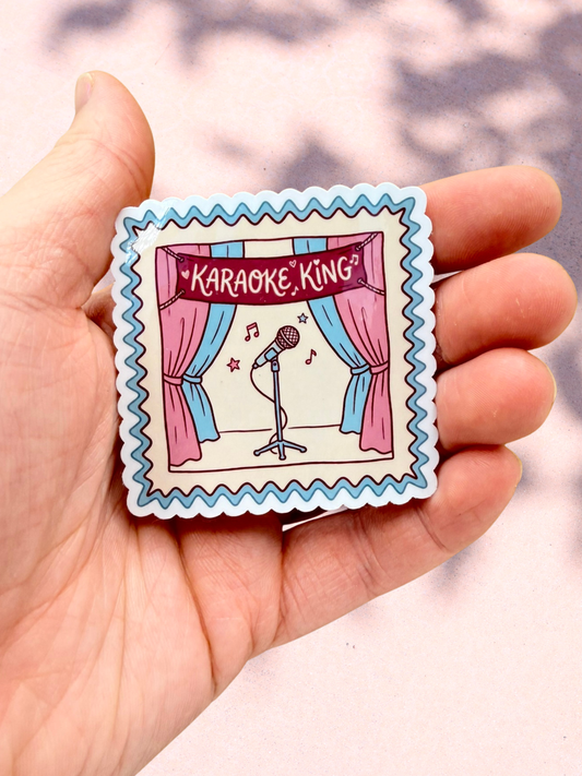 Karaoke King Sticker | Off Campus Inspired Sticker