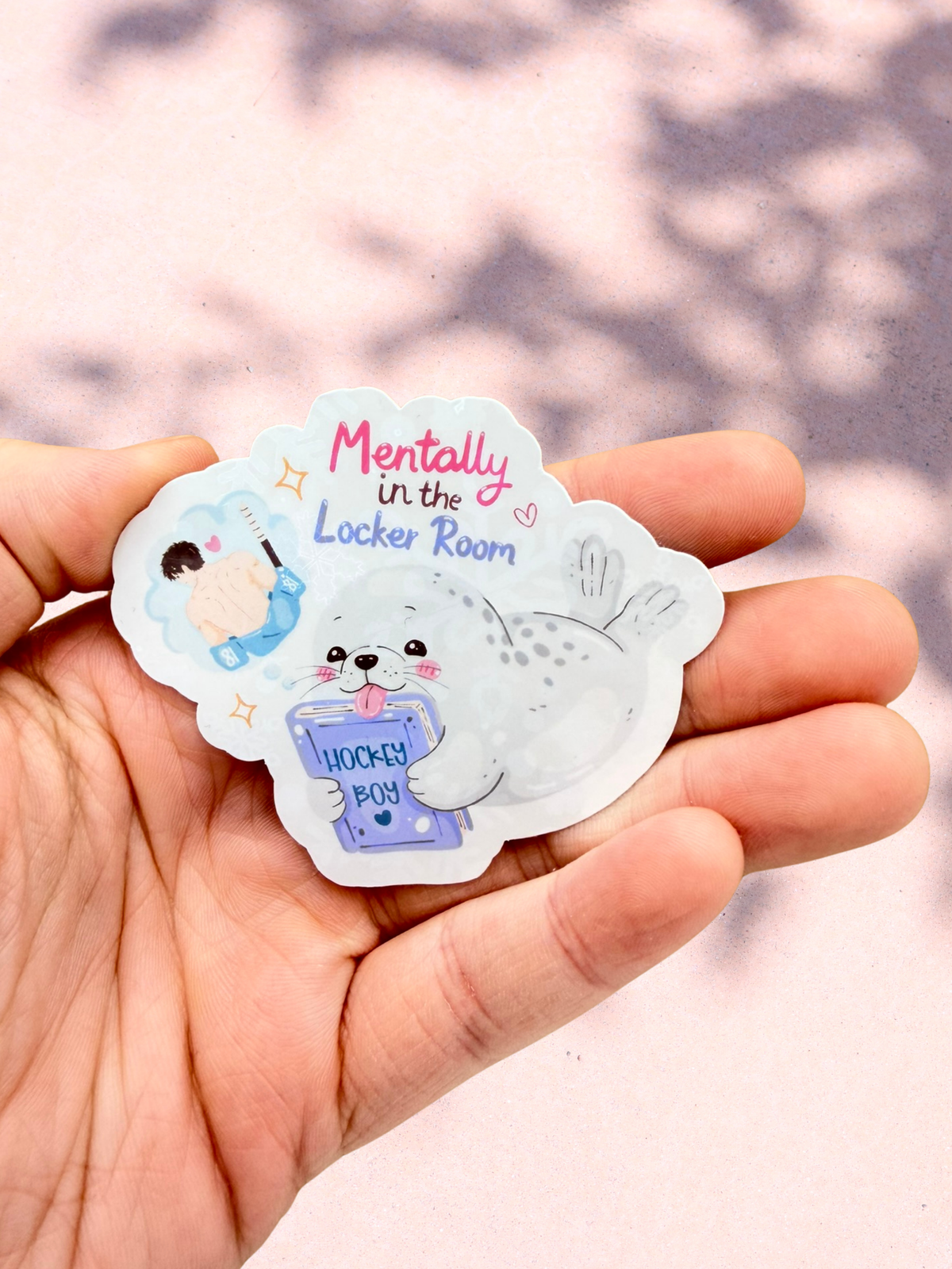 Mentally in the Locker Room Sticker | Hockey Romance