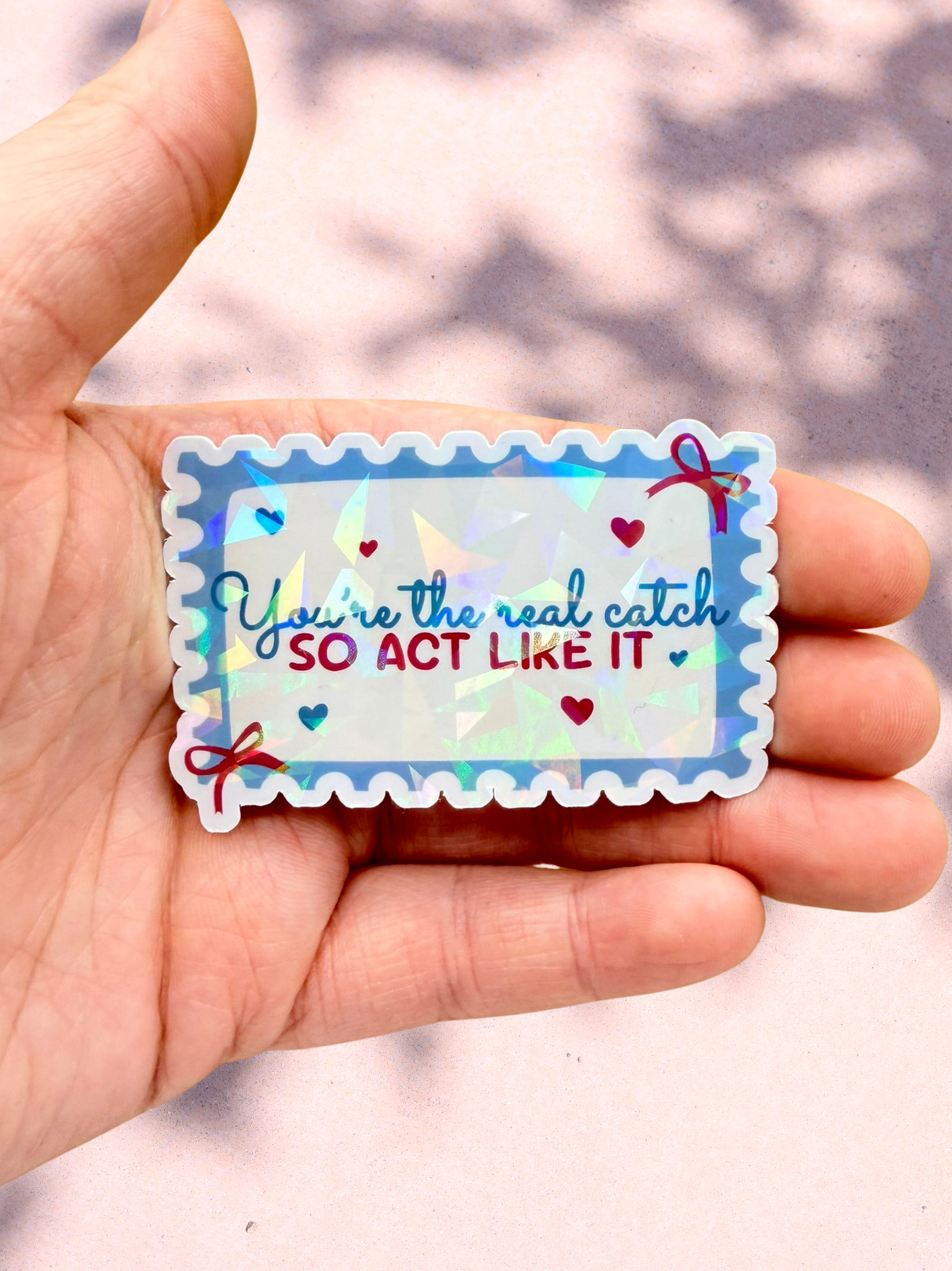 You’re The Real Catch Sticker | Hockey Romance Quote Sticker