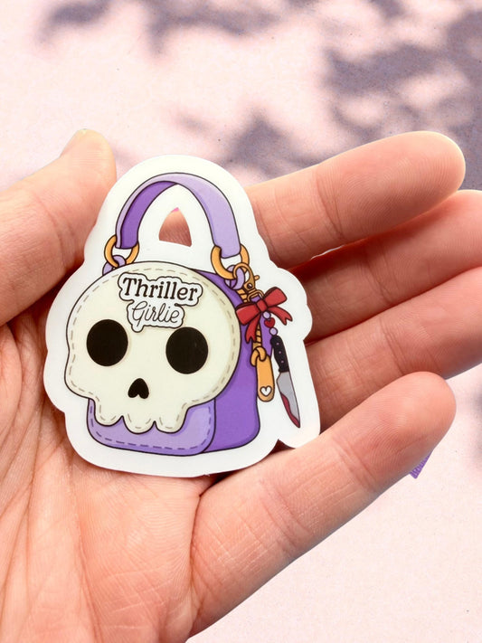 Thriller Girlie Sticker | Gothic Bookish Sticker