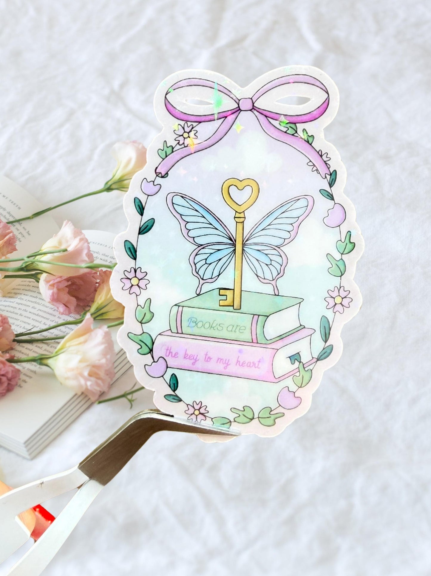 Books Are The Key To My Heart Sticker | Book Lover Sticker