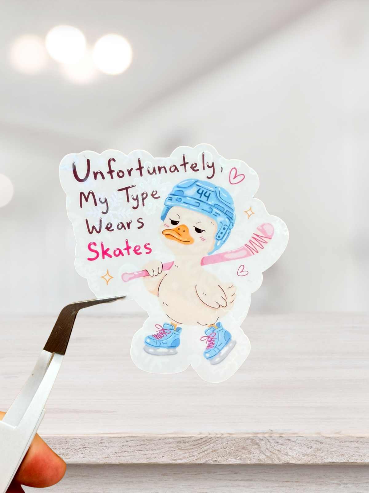 My Type Wears Skates Sticker | Hockey Romance Sticker