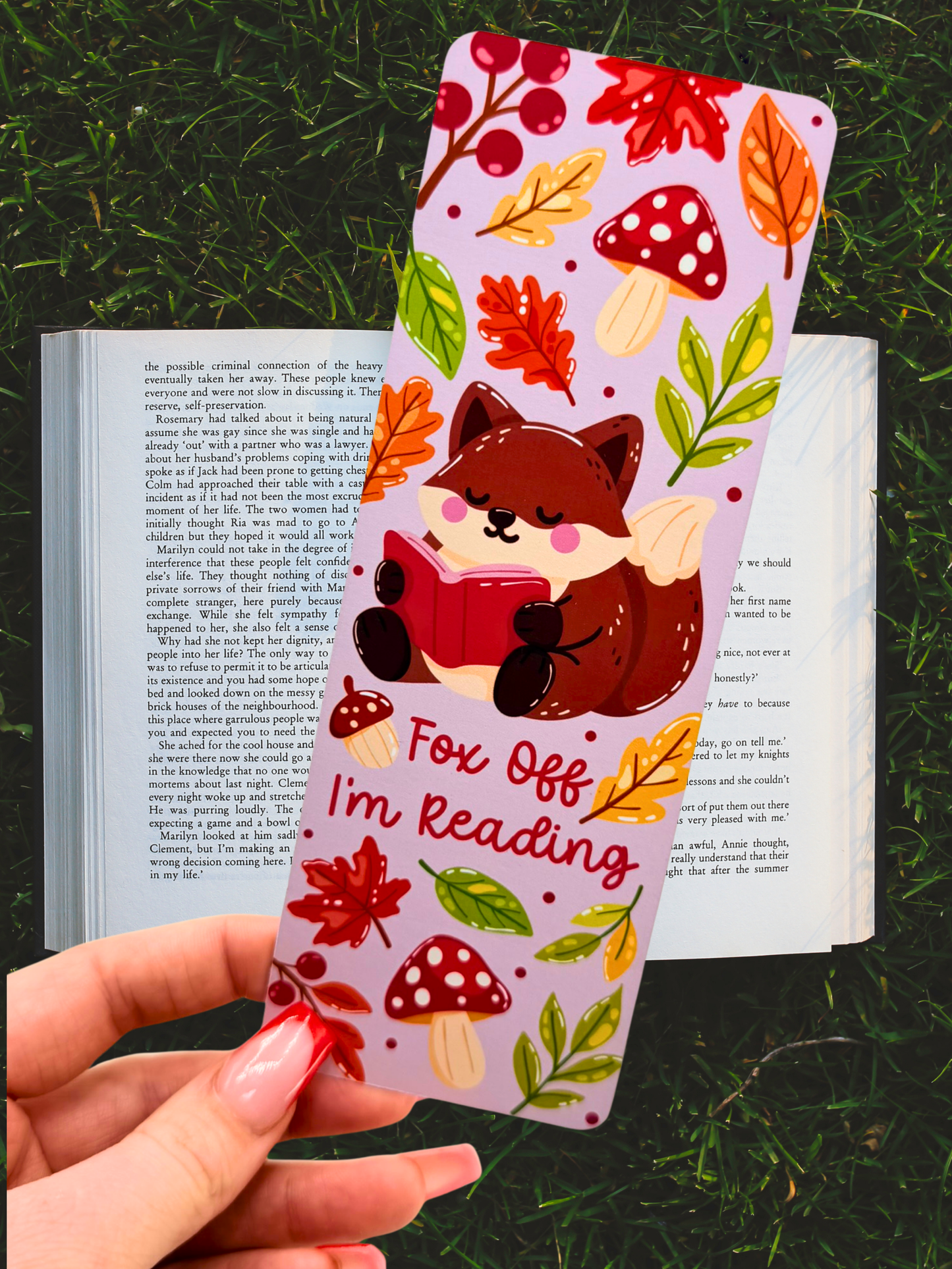 Fox Autumn Bookmark | Funny Reader Bookmark