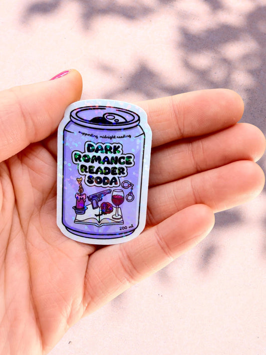 Dark Romance Reader Soda Sticker | Bedroom Mirror Sticker