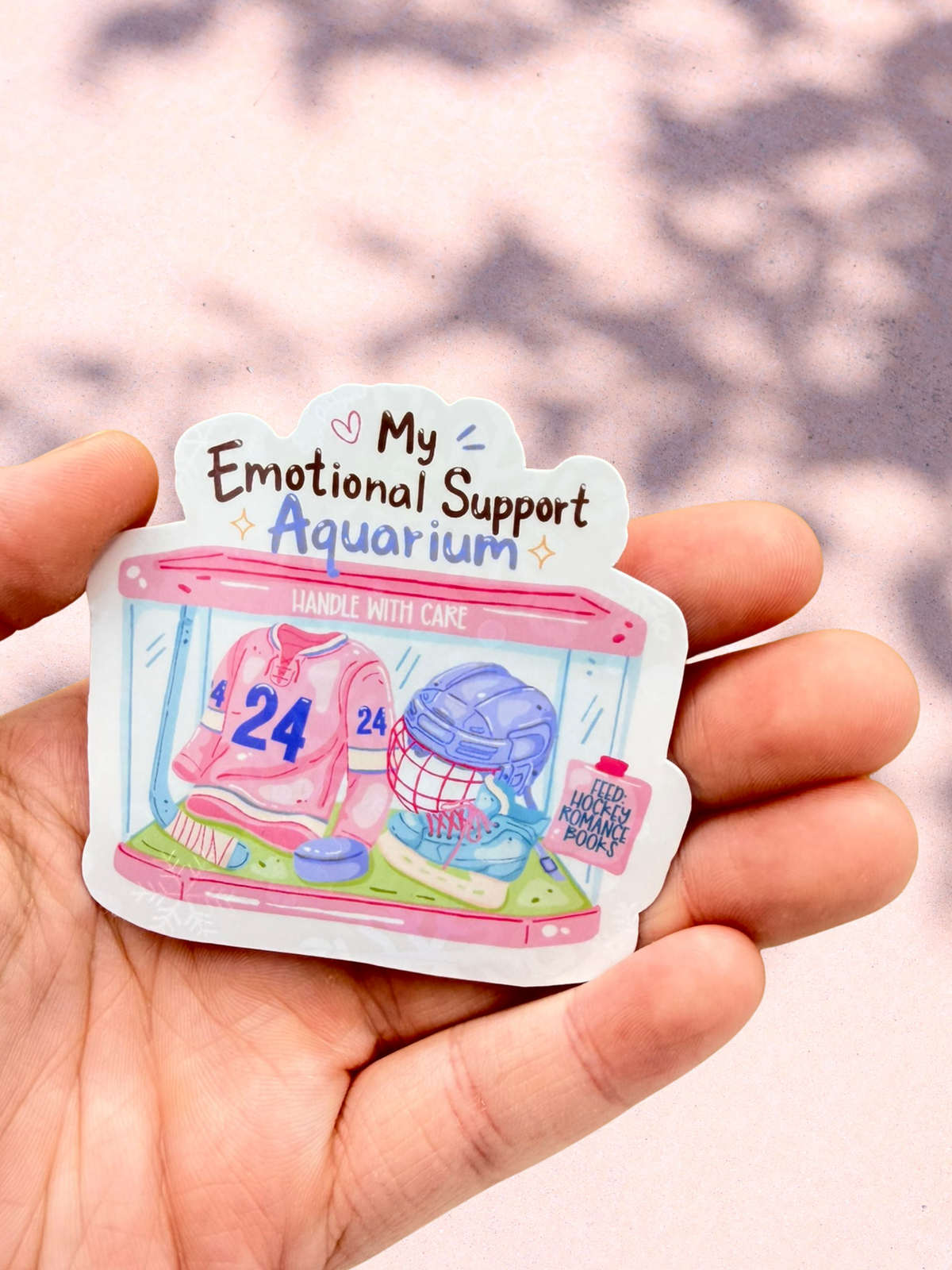 Emotional Support Aquarium Sticker | Hockey Romance Sticker