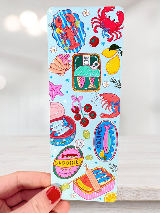 Mediterranean Sardine Bookmark | Coastal Summer Bookmark