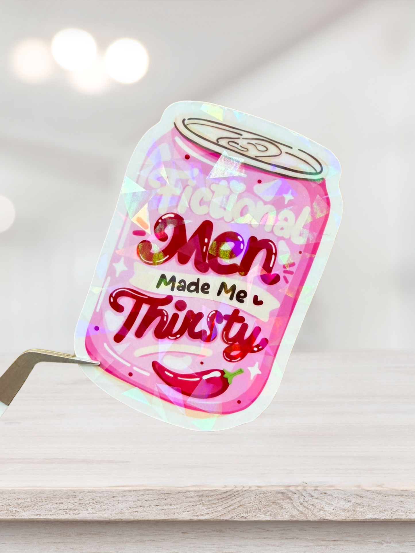 Fictional Men Made Me Thirsty Sticker | Smutty Book Sticker