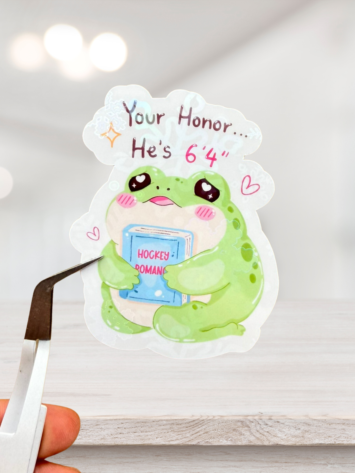 Your Honor He’s 6’4 Sticker | Hockey Romance Sticker