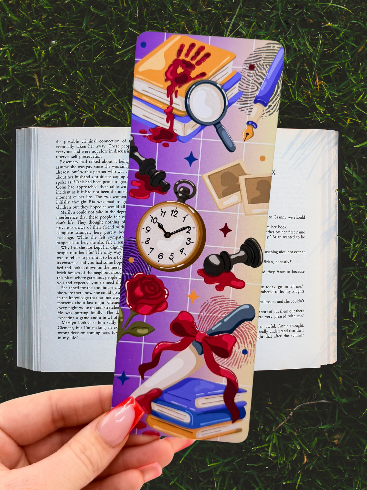 Crime Mystery Bookmark | Thriller Reader Bookmark