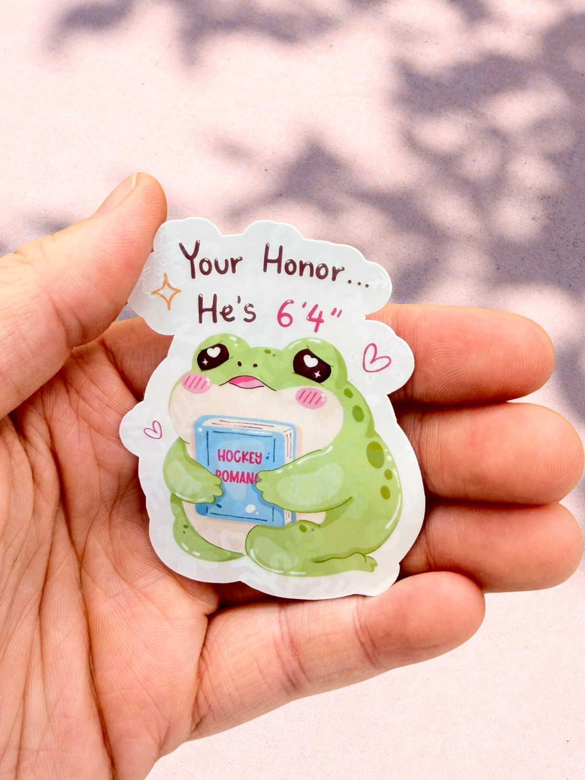 Your Honor He’s 6’4 Sticker | Hockey Romance Sticker