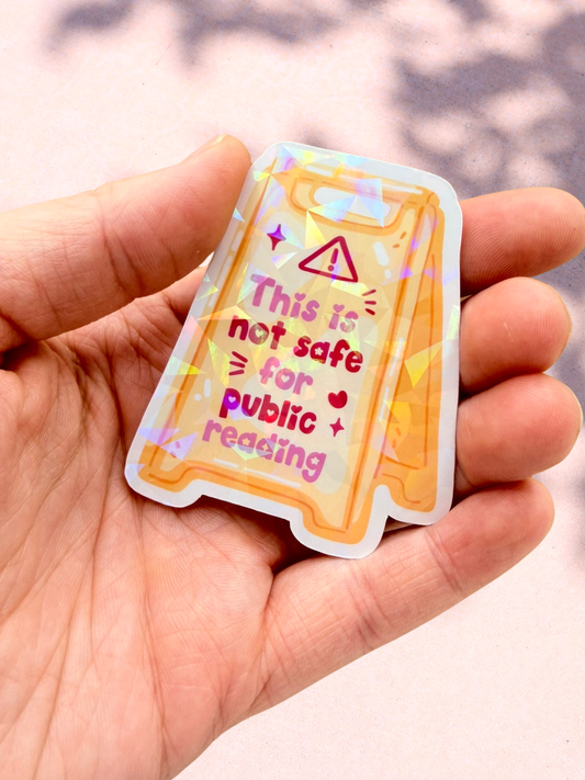This Is Not Safe For Public Reading Sticker | Spicy Reader Sticker