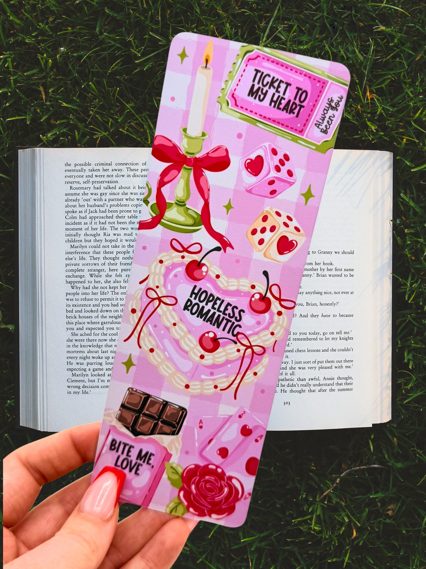 Hopeless Romantic Bookmark | Romance Reader Gift