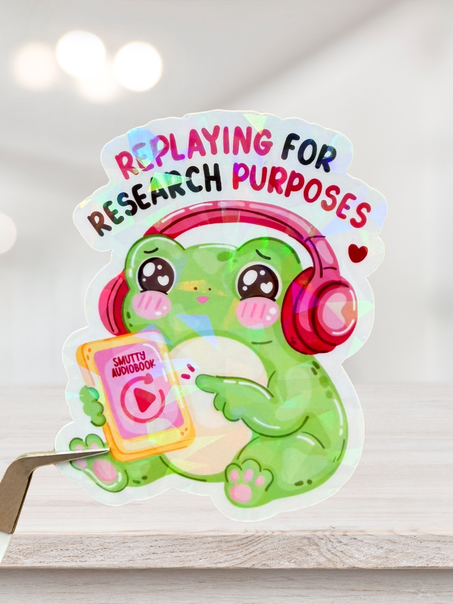Replaying For Research Purposes Sticker | Smutty Kindle Sticker