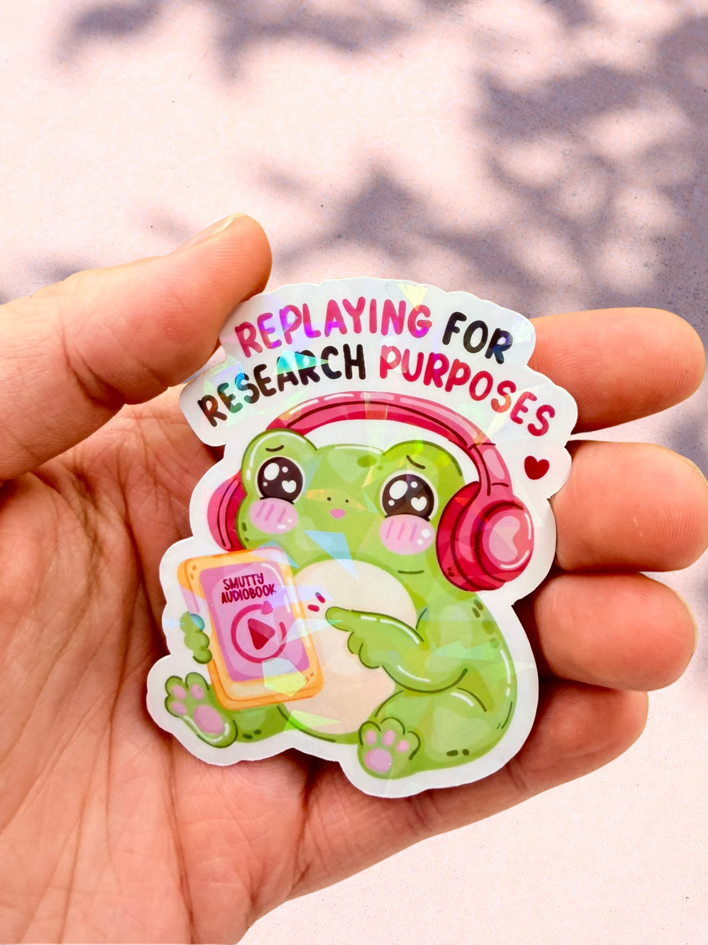 Replaying For Research Purposes Sticker | Smutty Kindle Sticker