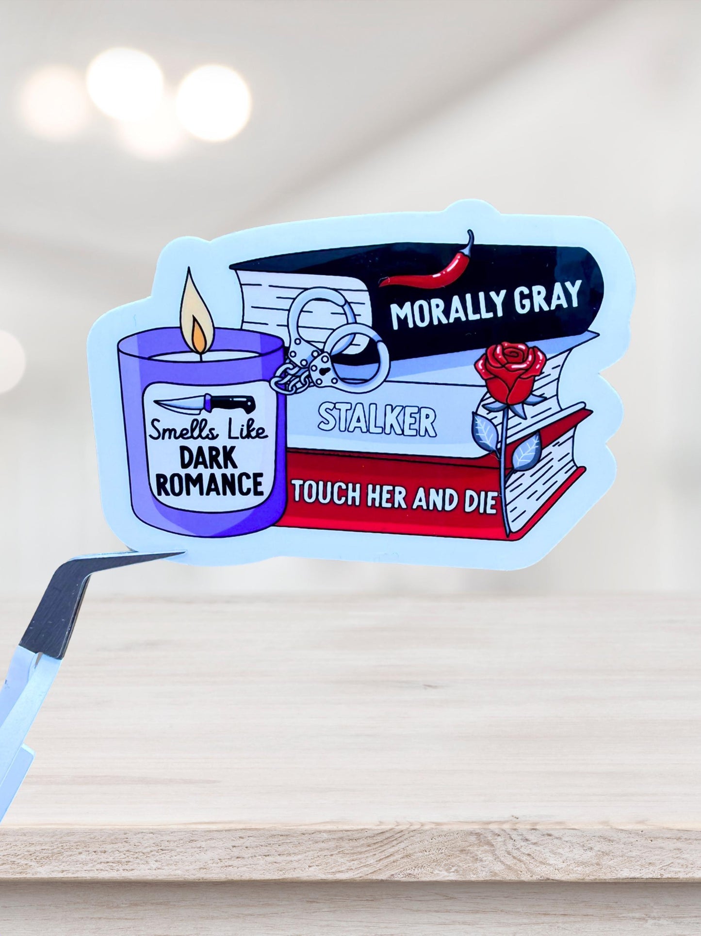 Morally Grey Romance Sticker | Dark Romance Bookish Sticker