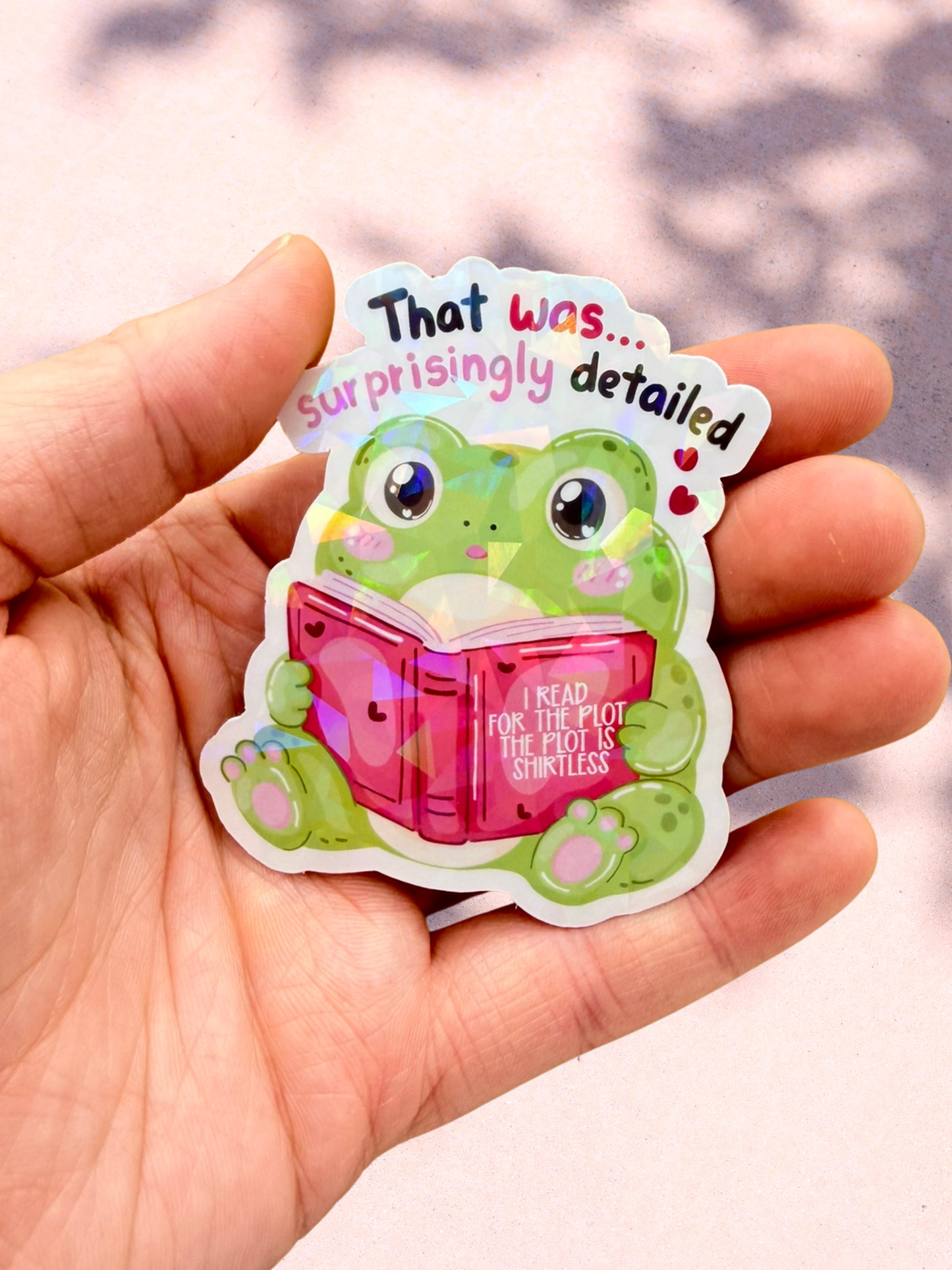 That Was Surprisingly Detailed Sticker | Spicy Book Sticker