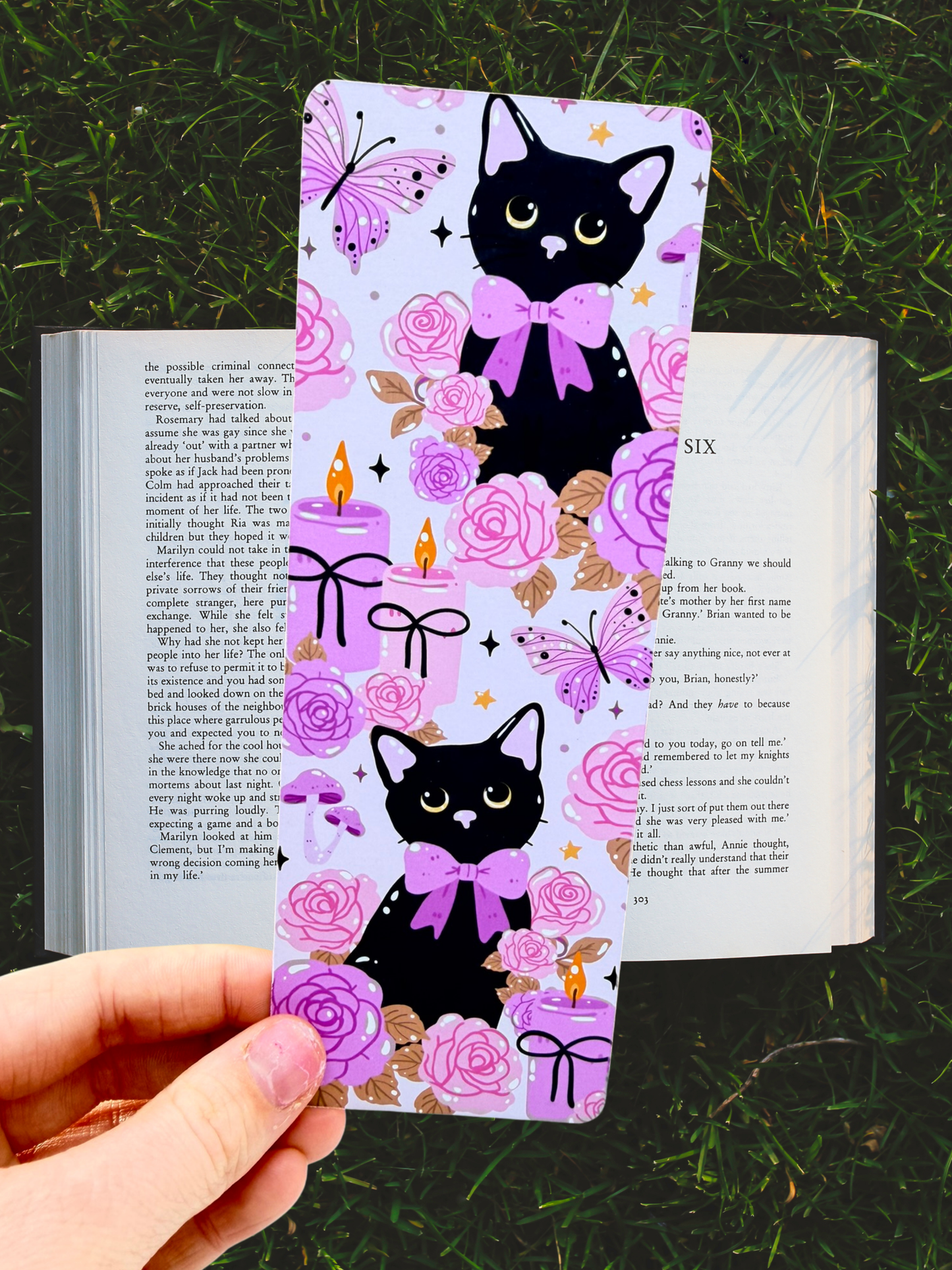 Black Cat Bookmark | Witchy Aesthetic Bookmark