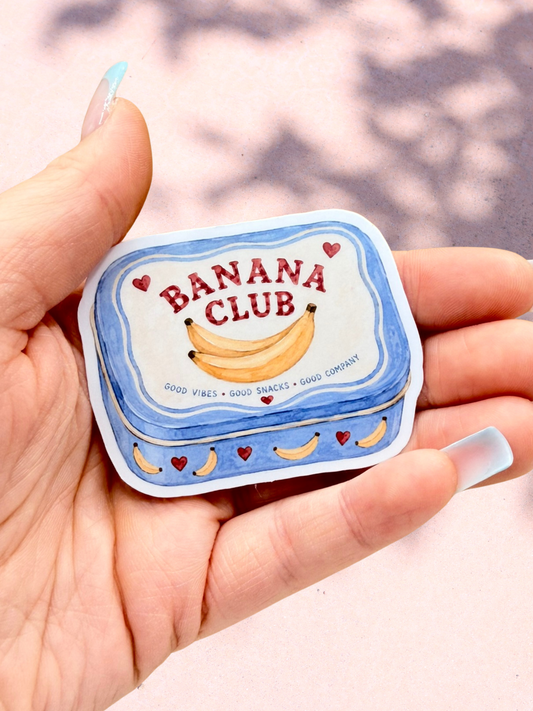 Banana Club Tin Sticker | Off Campus Inspired