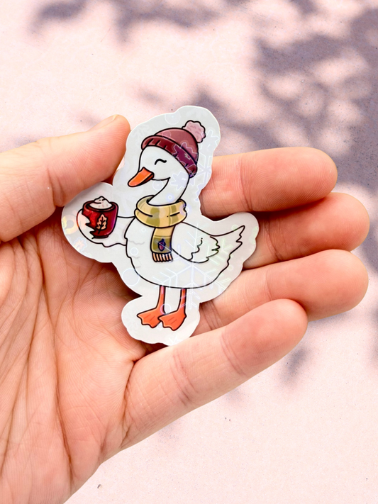 Cosy Goose | Snowflake Overlay Sticker