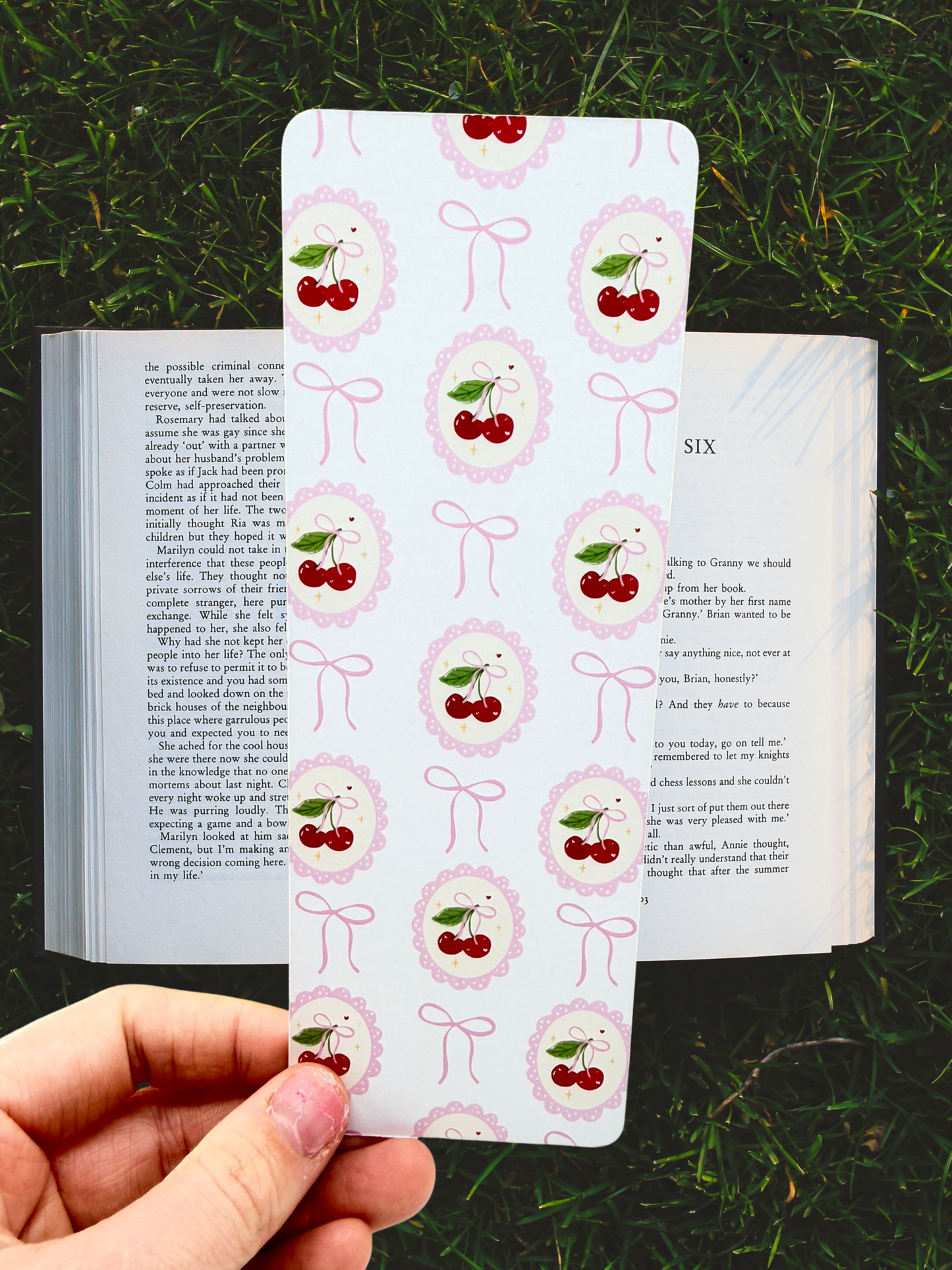 Cherry Bookmark | Vintage Pink Bookmark