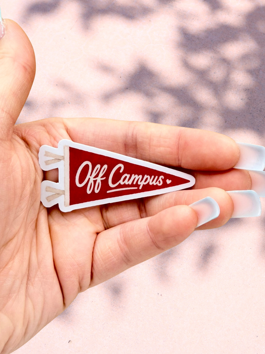 Off Campus Pennant Sticker | Off Campus Inspired