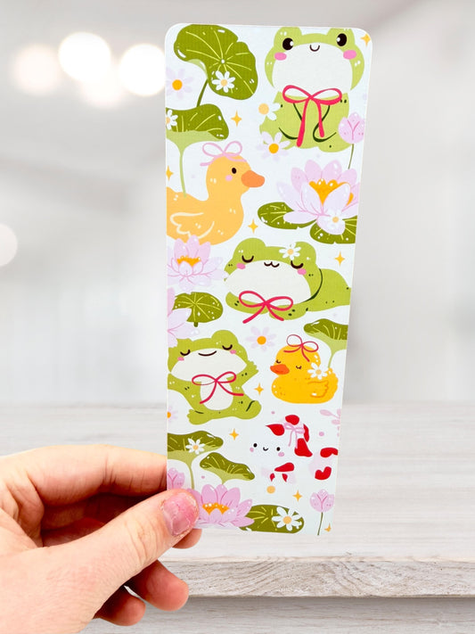 Cute Frog Bookmark | Kawaii Frog & Duck Bookmark