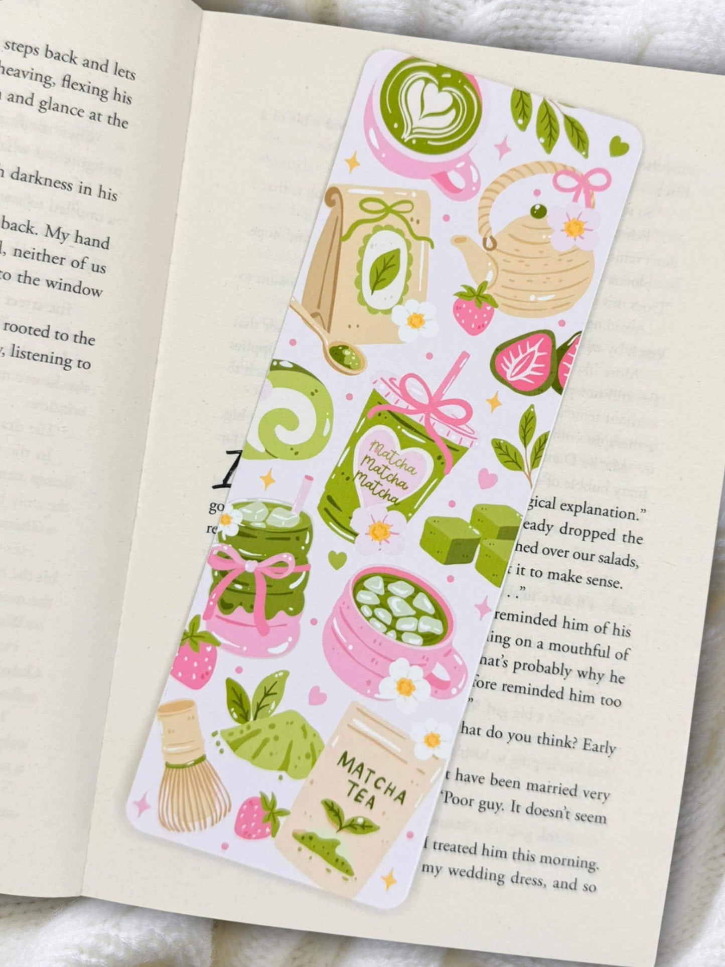 Matcha Bookmark | Matcha Tea Aesthetic Bookmark