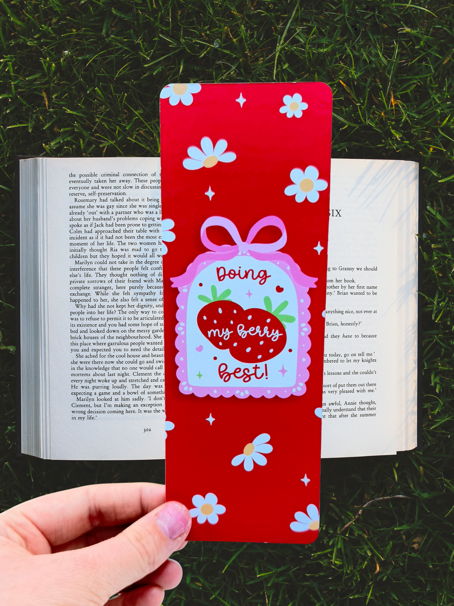 Strawberry Bookmark | Berry Cute Bookish Bookmark