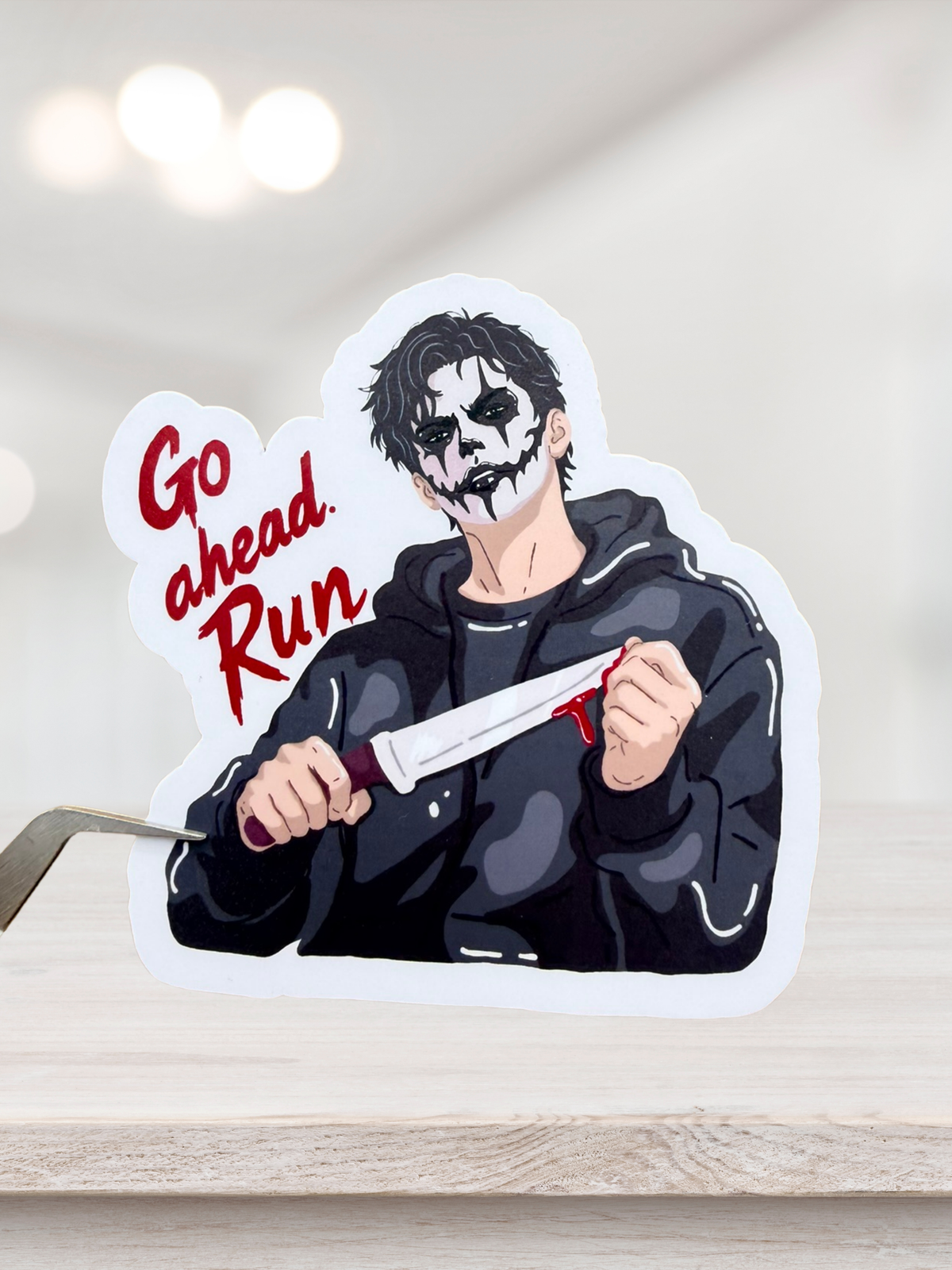 Go Ahead Run Sticker | Dark Romance