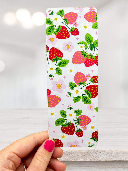 Strawberry Bookmark | Cute Berry Blossom Bookmark