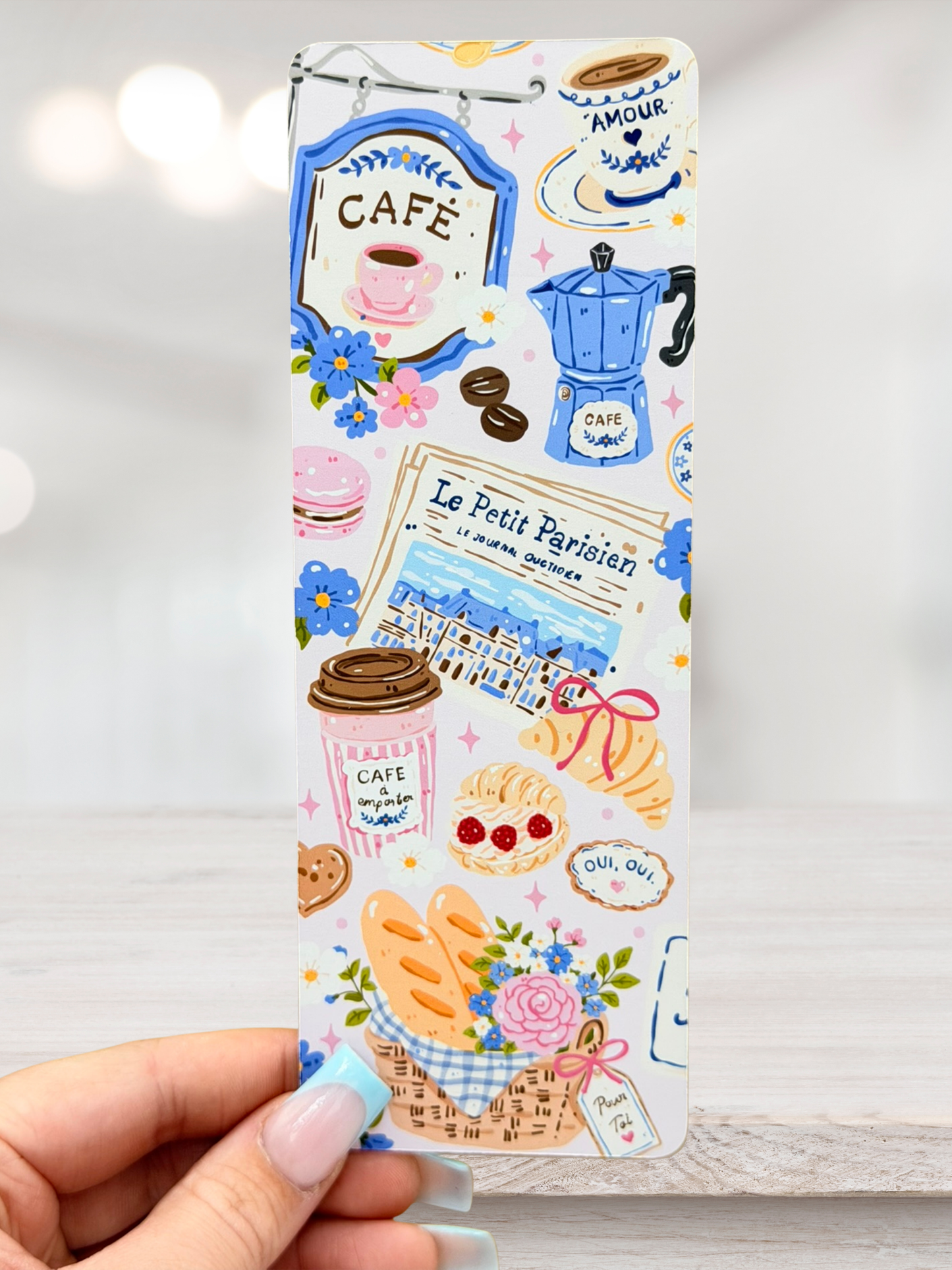 Paris Picnic Bookmark | French Café Bookmark
