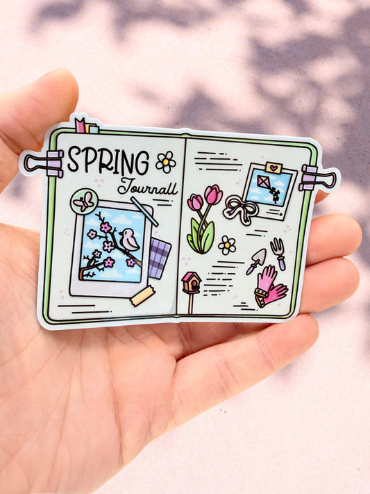 Spring Journal Sticker | Glossy Bookish Sticker