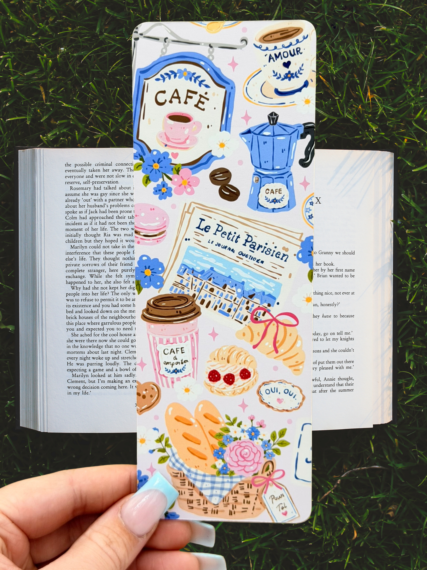 Paris Picnic Bookmark | French Café Bookmark