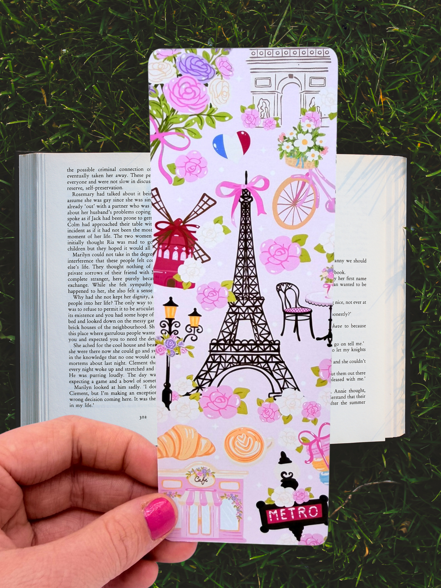 Paris Café Bookmark | Eiffel Tower Bookmark