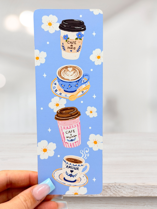 Paris Café Bookmark | Coffee Lover Bookmark