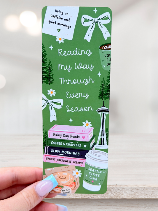 Reading My Way Through Every Season Bookmark | Book Lover Bookmark