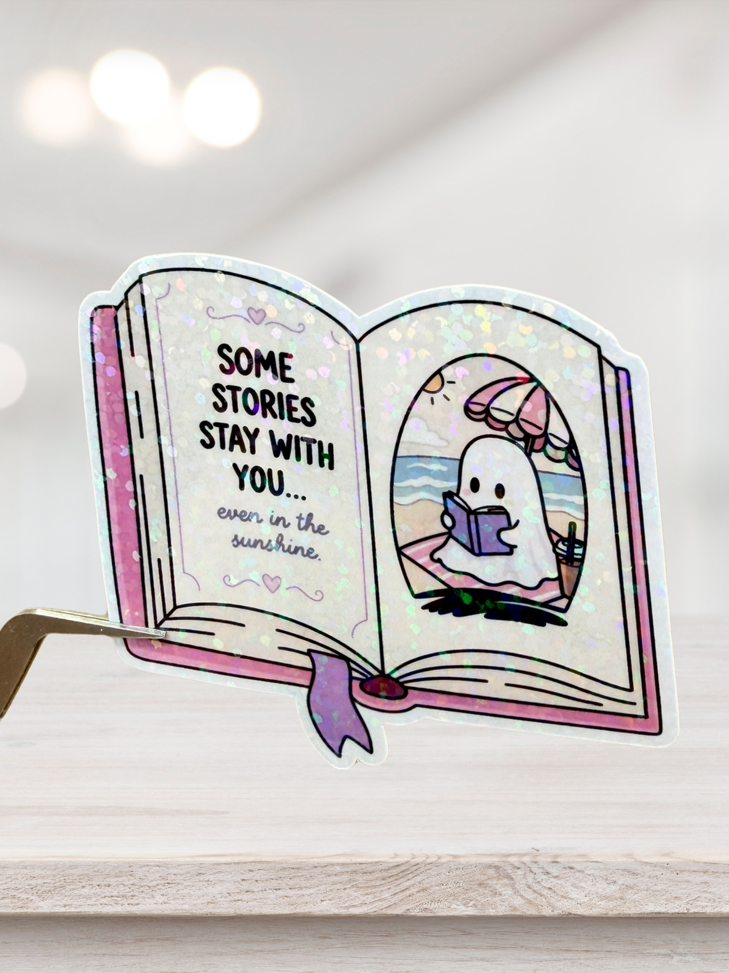 Some Stories Stay With You Sticker | Bookish Ghost Sticker