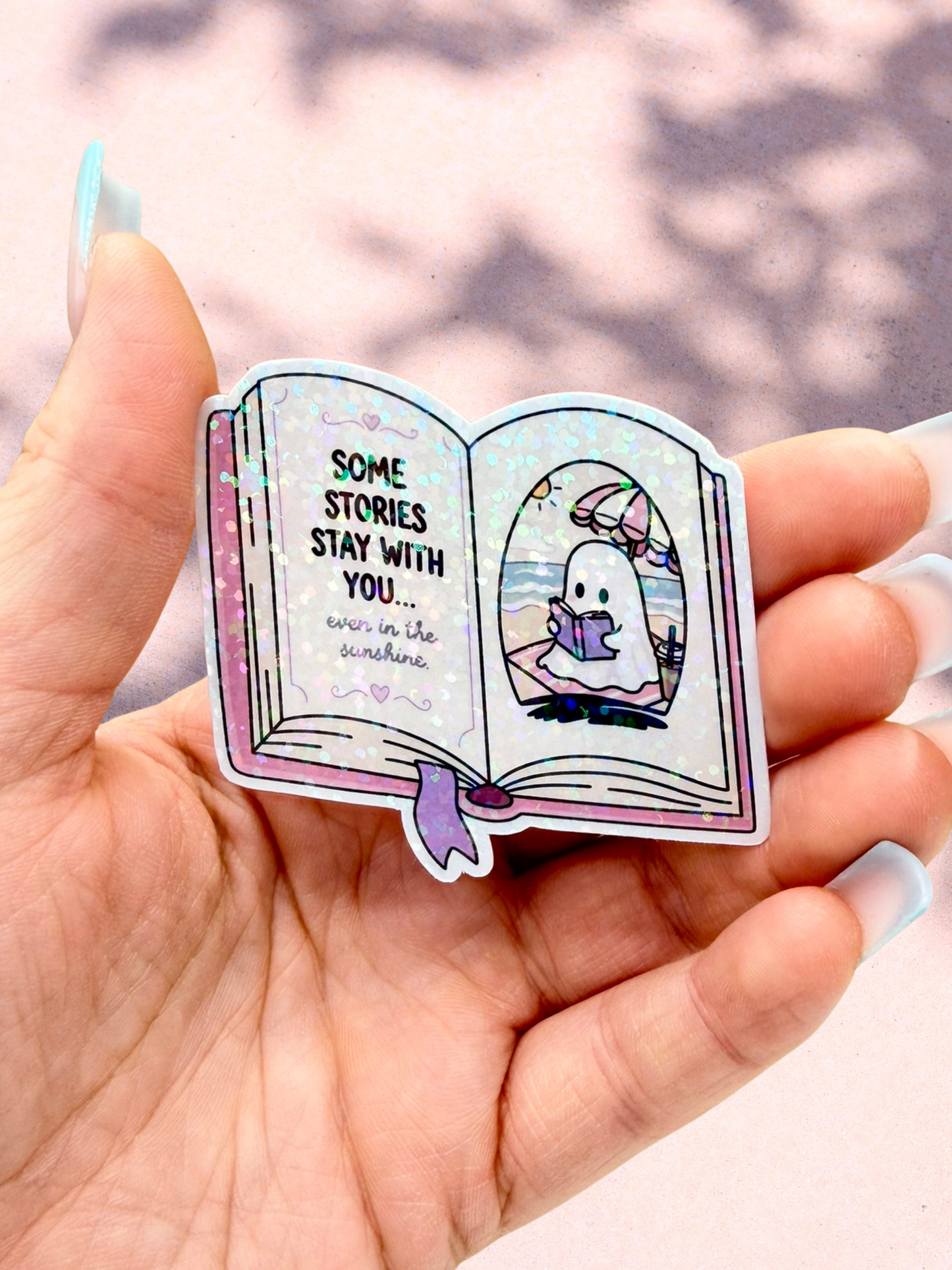 Some Stories Stay With You Sticker | Bookish Ghost Sticker