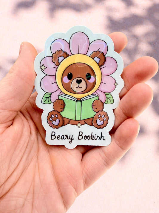 Beary Bookish Sticker | Cute Bear Reading Sticker