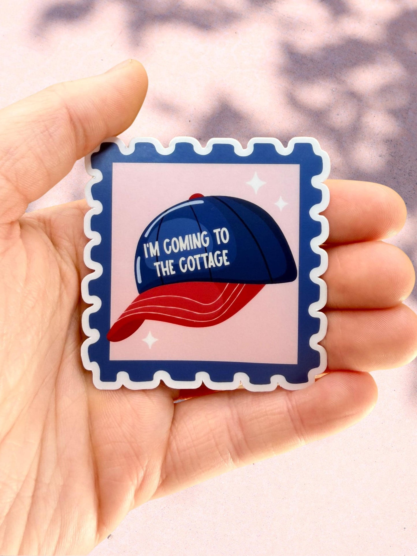 Heated Rivalry Cottage Cap Sticker | Hockey Romance Sticker
