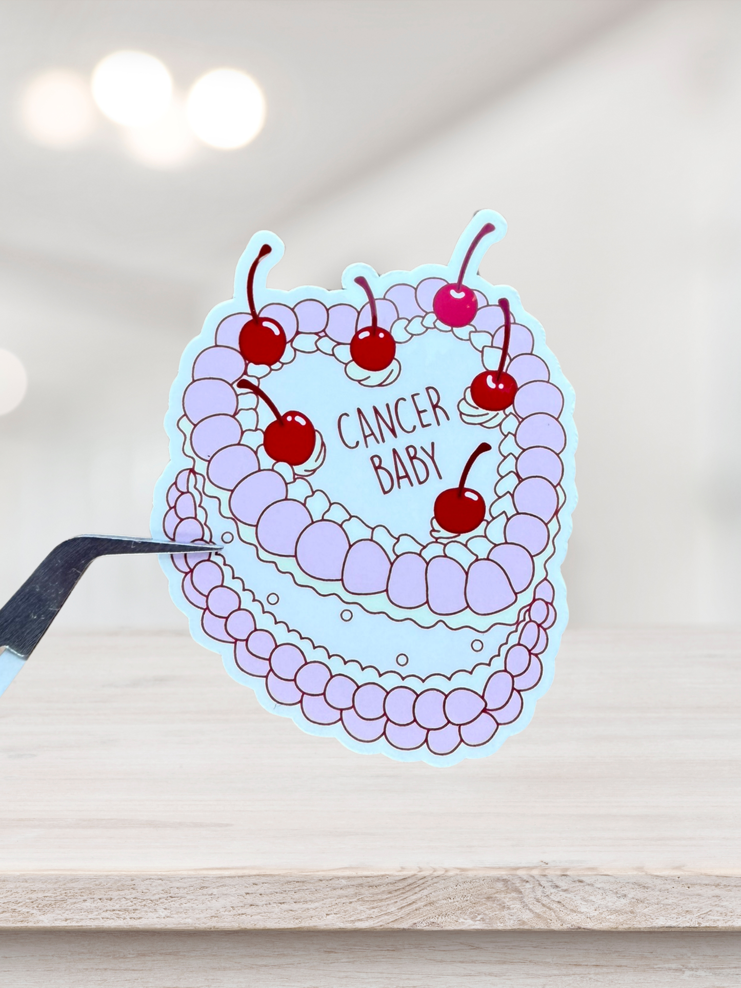 Cancer Birthday Cake Sticker | Astrology Sticker