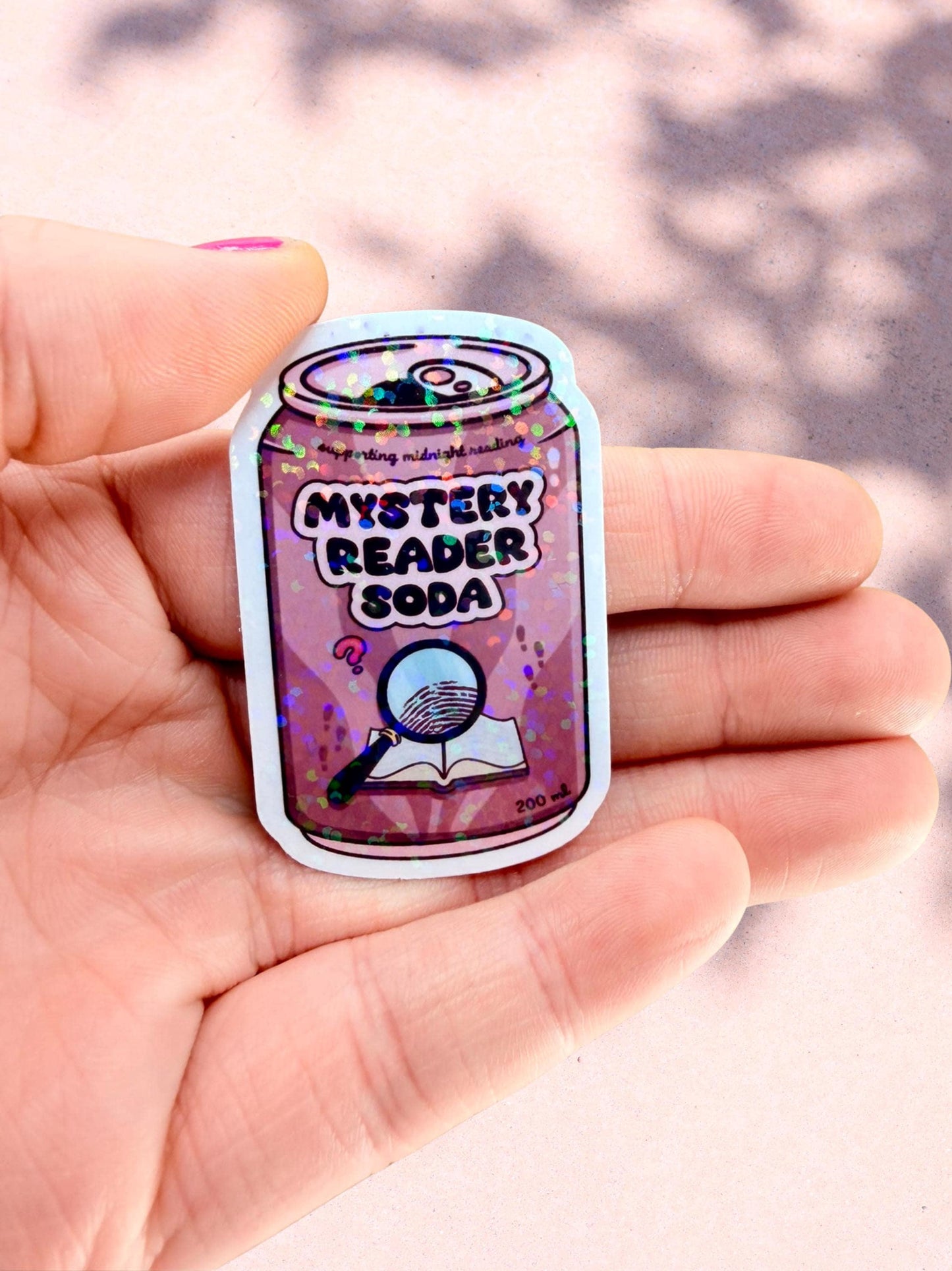 Mystery Reader Soda Sticker | Detective Bookish Sticker