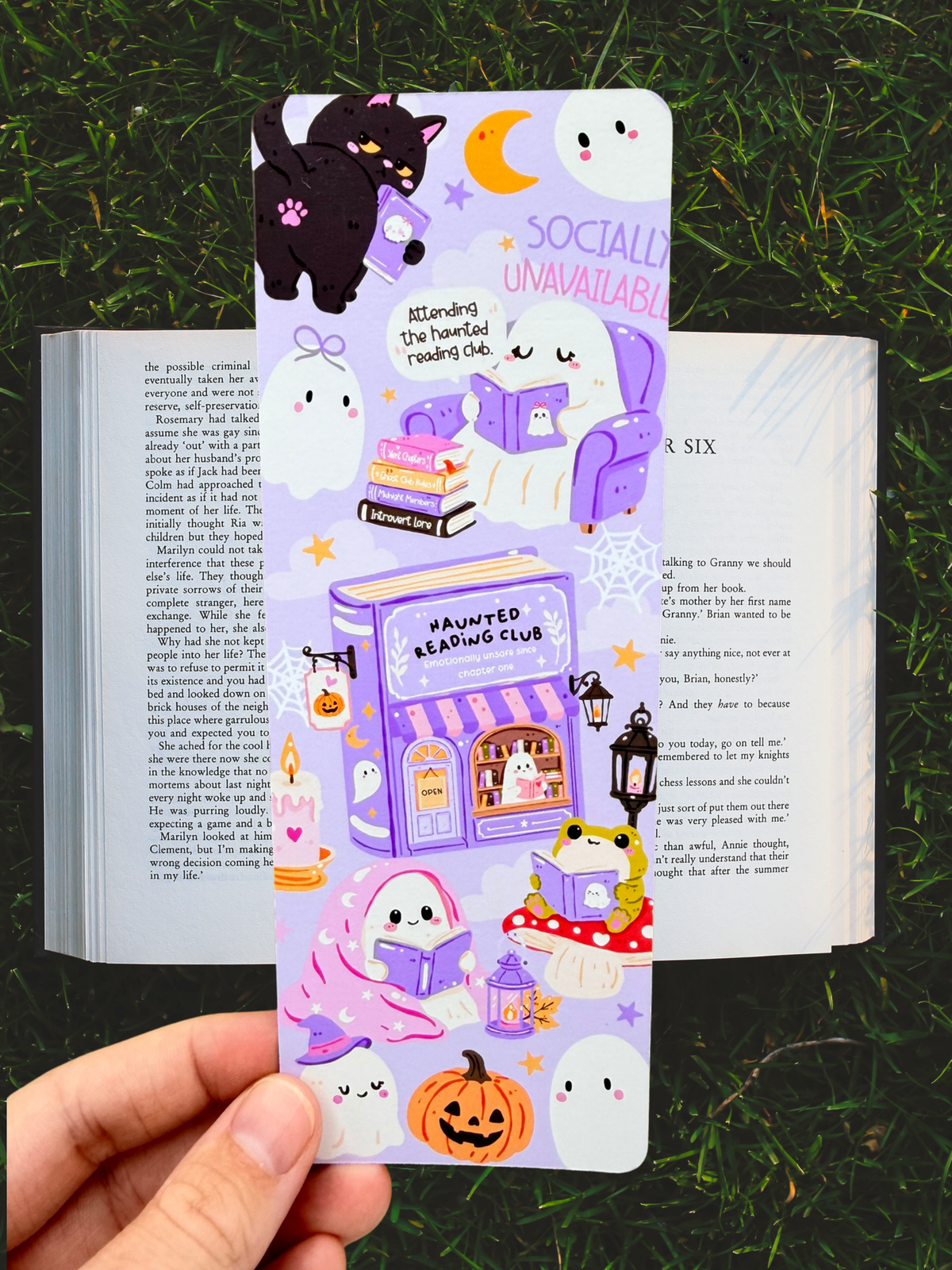 Haunted Reading Club Bookmark | Cute Ghost Bookmark