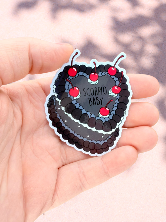 Scorpio Birthday Cake Sticker | Astrology Sticker