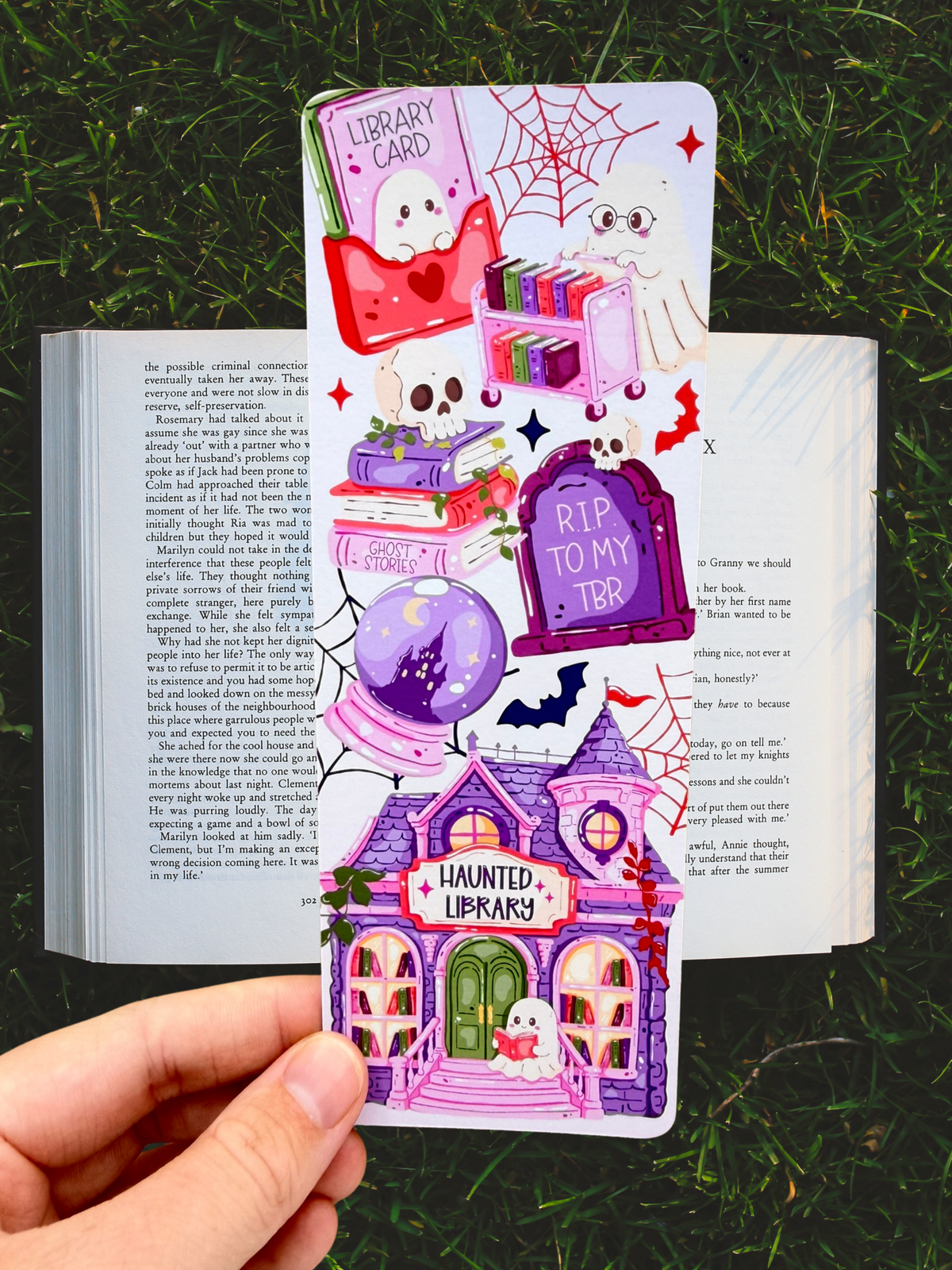 RIP To My TBR Bookmark | Haunted Library Bookmark