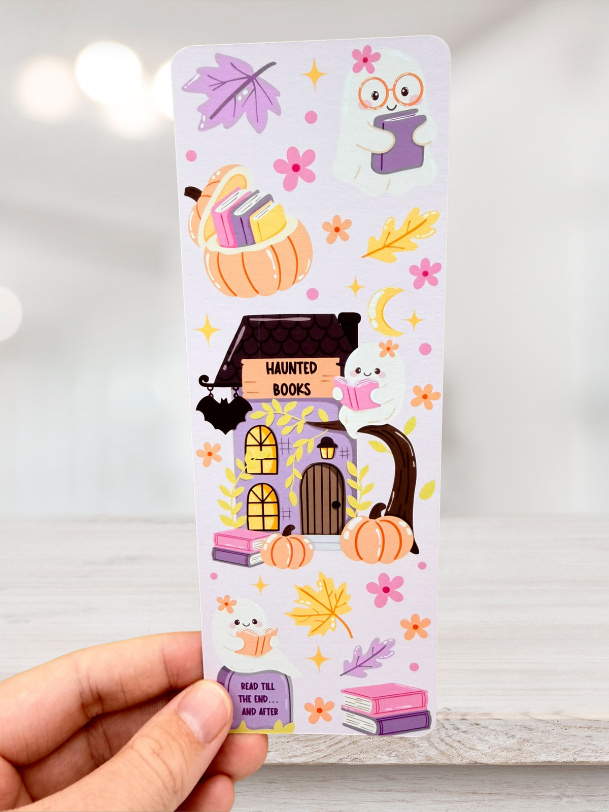 Haunted Books Bookmark | Cute Autumn Ghost Bookmark