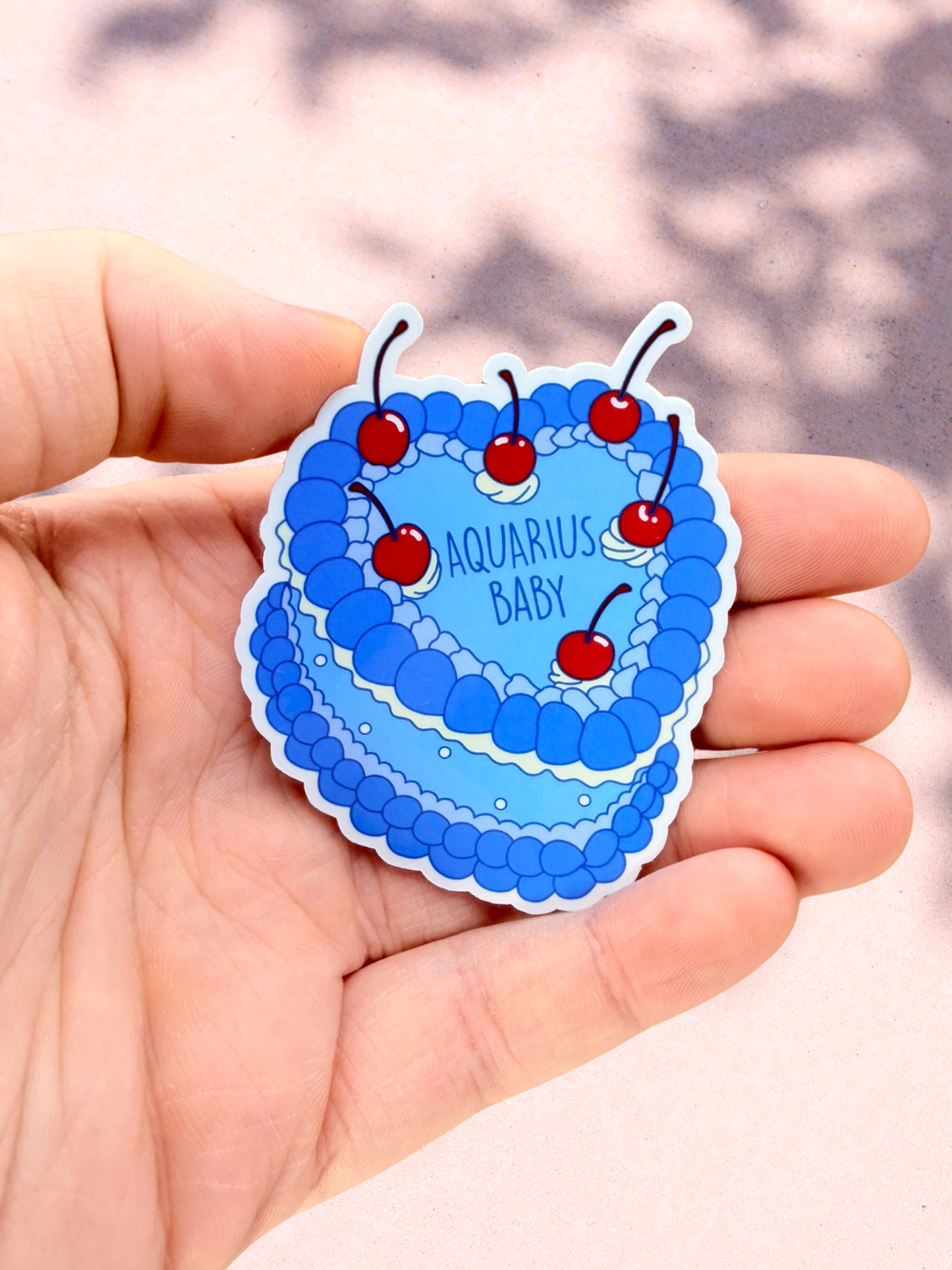 Aquarius Birthday Cake Sticker | Astrology Sticker