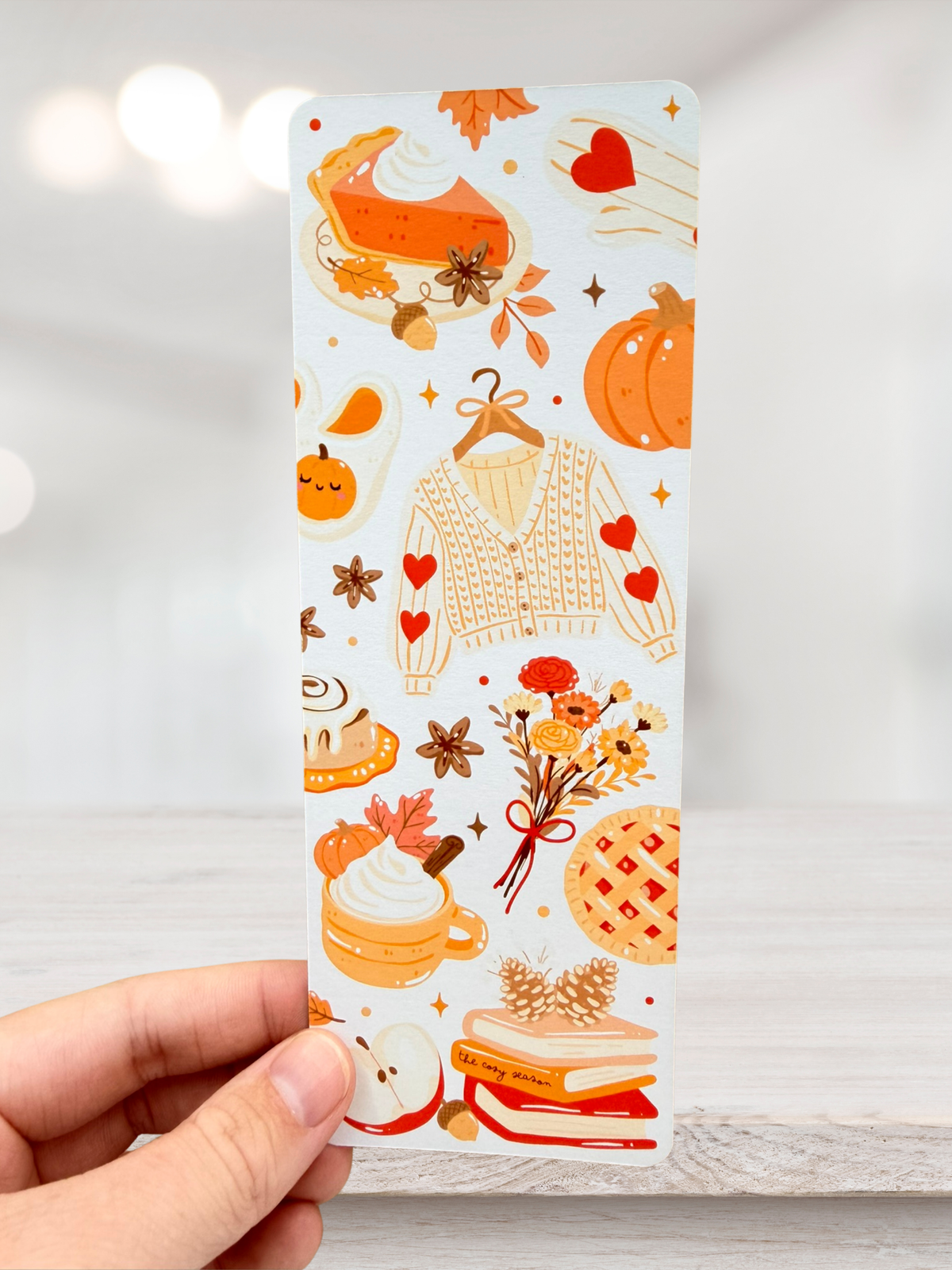 Cosy Autumn Bookmark | Pumpkin Spice Bookmark