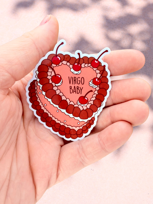 Virgo Birthday Cake Sticker | Astrology Sticker