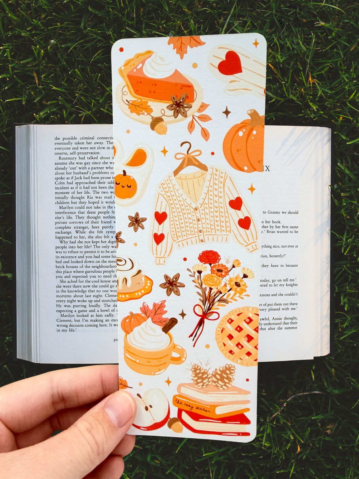 Cosy Autumn Bookmark | Pumpkin Spice Bookmark